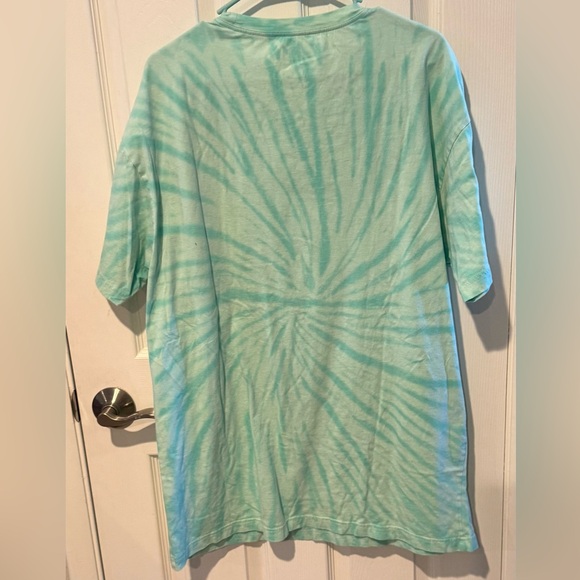 Victoria’s Secret PINK Aqua Tie-Dye Gender Free Shirt Line SZ M/L Oversized - Picture 3 of 3